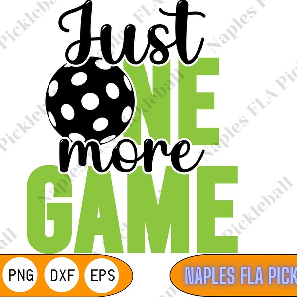 One More Game Pickleball Etsy