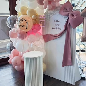 Grooved arch Ripple Backdrop for birthday and wedding parties