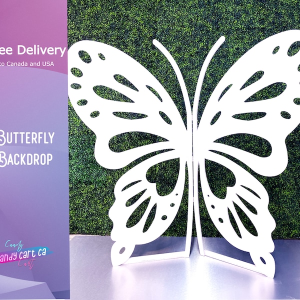 Butterfly Backdrop | foldable Photo backdrop | Unique Birthday Decor | Sign Display | Giant Butterfly Birthday Photobooth Decor