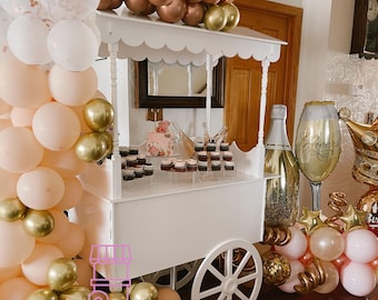 Fancy sweet Cart with wheels | Adult candy cart | Cake stand, mini Bar | Party Decor Birthday idea | Wedding decorations | Wedding idea