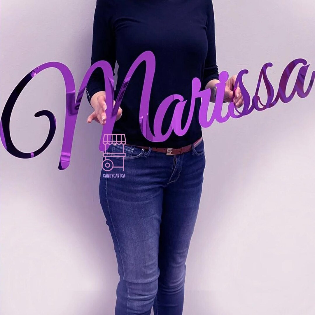 Personalized Name Sign | Event Decoration | Nursery Decor Mirror ...