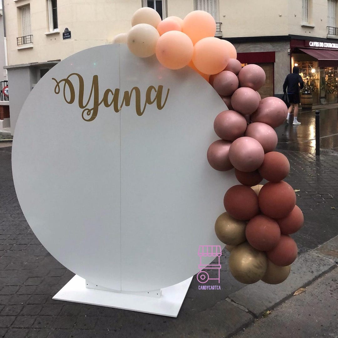 Stand Up Rounded Backdrop Sign Round Photobooth Backdrop, Circular Sign Display | Free Standing Decor ...