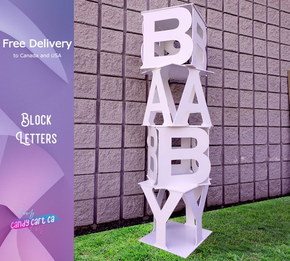 Baby Block Letters 3D Large Letters Giant Letters for Nursery Party Decor  Baby Shower Idea 