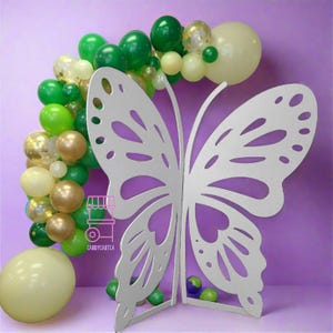 Schmetterling Hintergrund, faltbar Foto Hintergrund | Einzigartige Geburtstagsdekoration | Schild-Aufsteller | Riesen Geburtstag Photobooth Decor mit Schmetterlingen