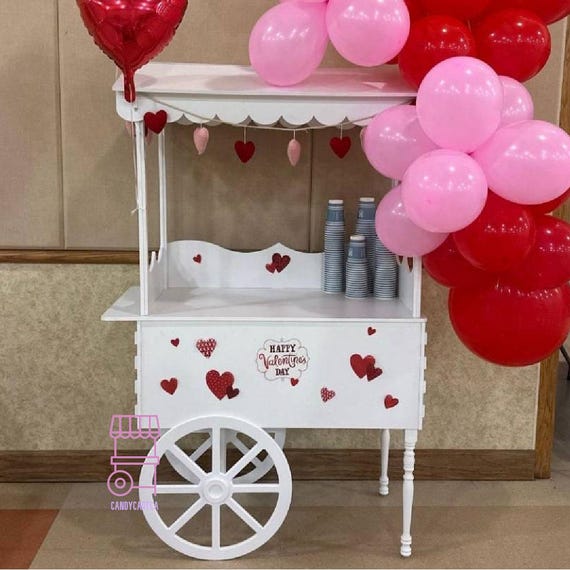 Candy Cart With Shelf And Wheels, 6.56ft Tall Dessert Stand For Parties