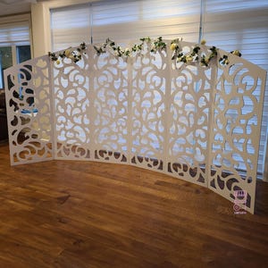 Fondo plegable grande de 12 pies de ancho para decoraciones de cumpleaños, bodas y despedidas de soltera.