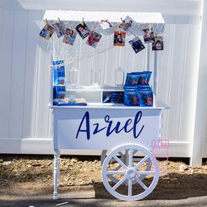 Süßer Wagen auf dekorativen Rädern, Candy Cart | Süßer Karren für Erwachsene | Etagere, mini Bar | Party Dekor | Hochzeitsdekorationen | Hochzeitsidee
