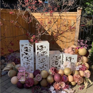 decorative Pedestal stand, cube plinth | bridal shower aisle flower stand, candy bar, dessert table
