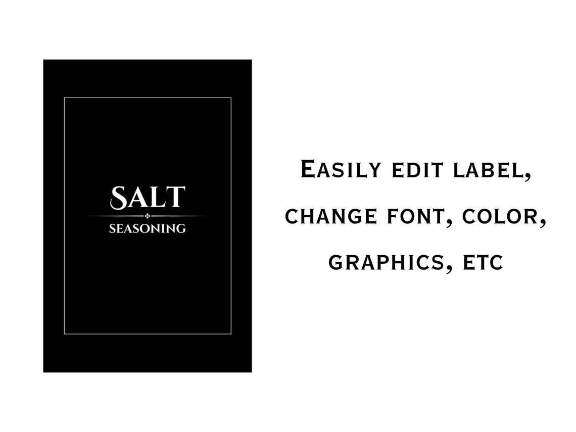 Minimalist Black Spice Labels, Printable Labels, Pantry Organization ...