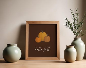 Hello Fall Print Bundle | 12 Designs | Autumn Colors | Instant JPG Download