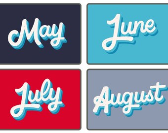 Months Flashcards • Kids Learning, Homeschool Printable (PDF)