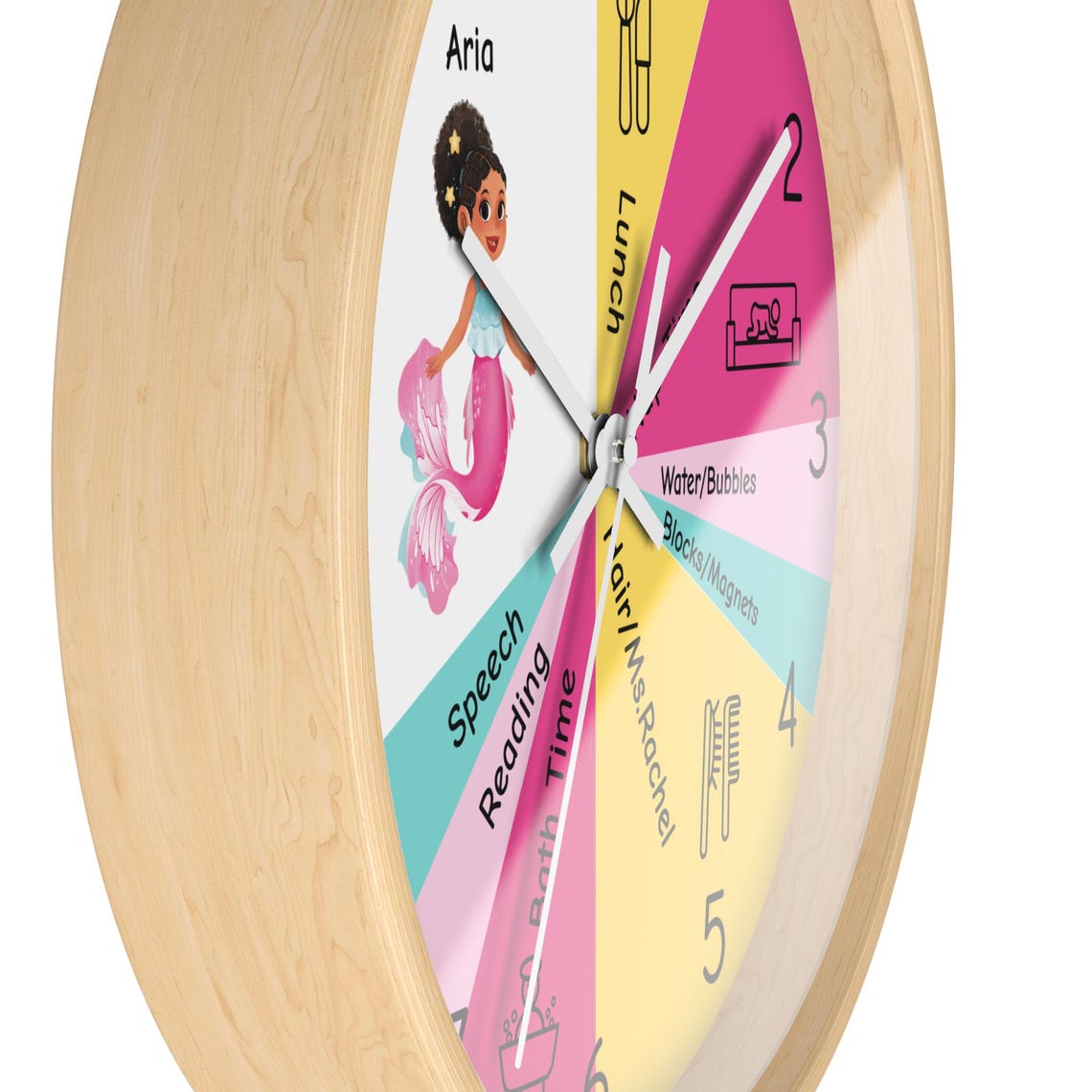 Kids Visual Schedule Clock, Mermaid Routine Clock, Autism ADHD Time ...
