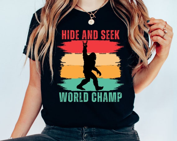 Hide & Seek World Champion Bigfoot Funny Peace Out T-Shirt Hide & Seek World Champion Bigfoot Funny Peace Out T-Shirt