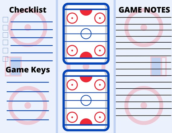 Hockey Coach Lineup Card Printable - Etsy