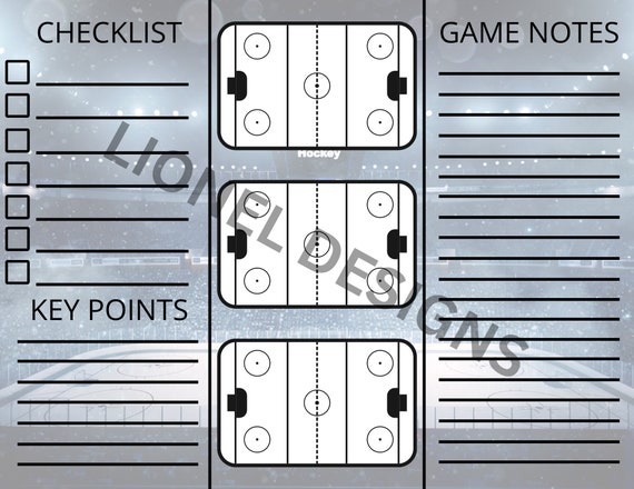 Hockey Coach Lineup Card Printable - Etsy