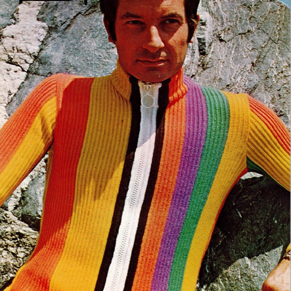 6 Vintage 70s Style Knit Sweater Patterns