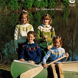 4 Vintage Childrens Patterned Sweater Pattern