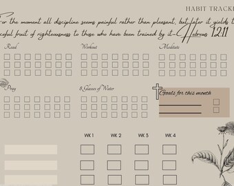 Christian Habit Tracker - Etsy