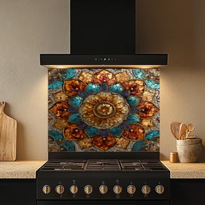 Tempered Glass Backsplash, Majesty Glass Backsplash, Kitchen Backsplash Behind Stove, Glass Backsplash for Kitchen, Stove Backsplash