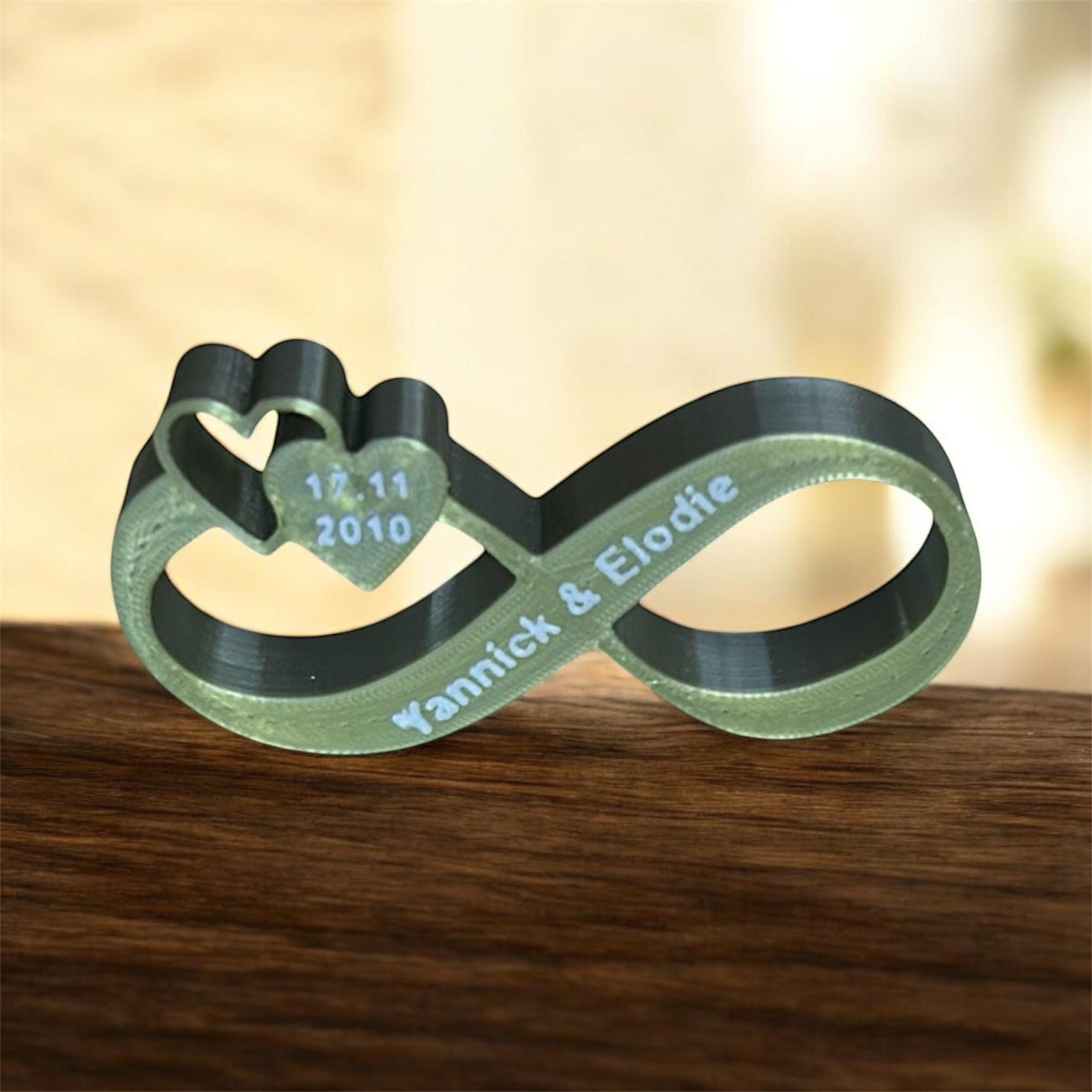 Personalized Infinity Symbol – 3D Printed Wedding Gift – Names & Date ...