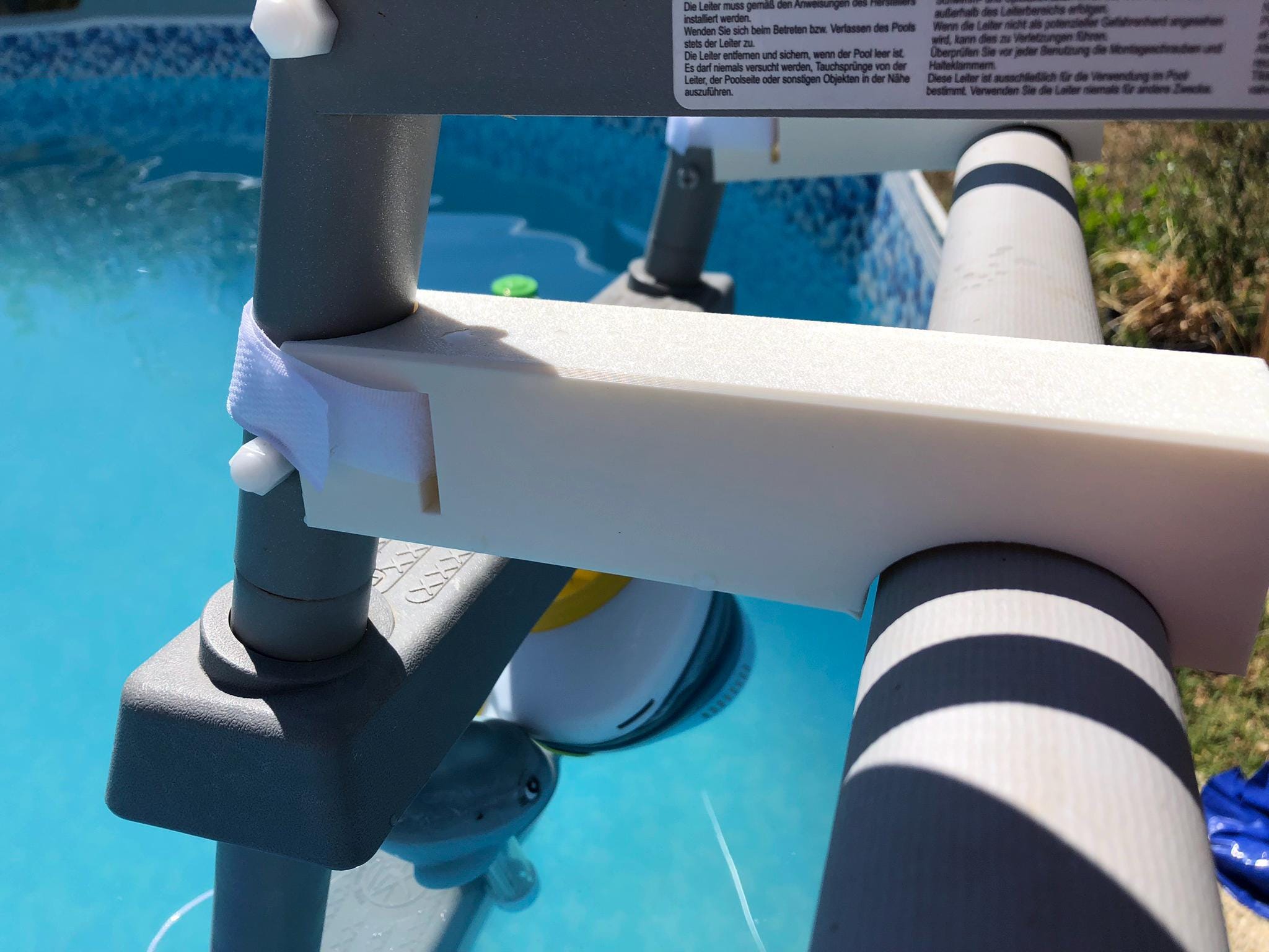 2x Supports pour Échelle de Piscine - Stabilisateur pour Piscines Intex & Bestway