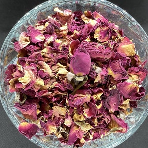 Red Rose Buds and Petals/ Dried/ Organic