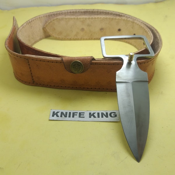 Hidden Knife Belt Buckle Etsy