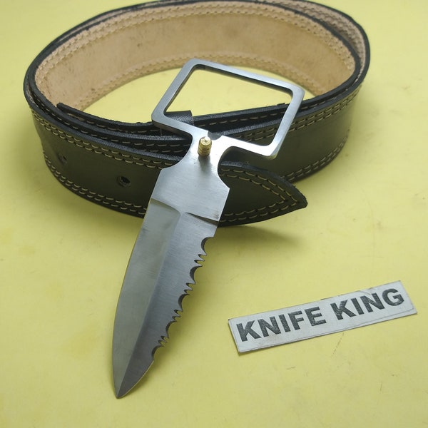 Hidden Knife Belt Buckle Etsy