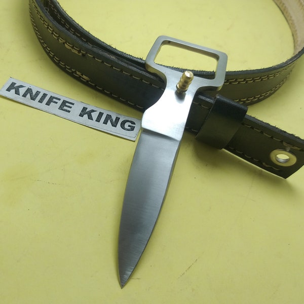 Hidden Knife Belt Buckle Etsy
