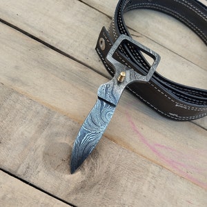 Belt Buckle Knife Etsy