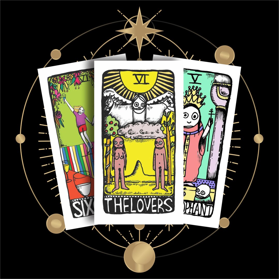 Printable Tarot Oracle Tarot Cards Doodles Digital, Downloadable and Printable - Etsy