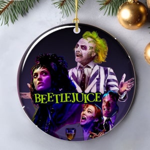 Ornamento natalizio di Betlejuice, ceramica, film per Natale. Fantasmi e spiriti, vita dopo la morte, regali di famiglia