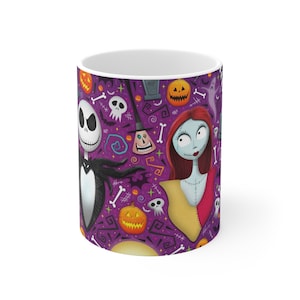 Disney The Night Before Christmas 11oz Mug Halloween mug Jack Skellington and Sally image 2