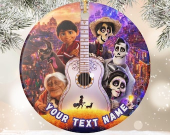 Ceramic Ornament, Coco Movie Day of the Dead Decoration,Personalized Gift,Mexican Movie Fans, Afterlife Theme, Christmas Halloween Character