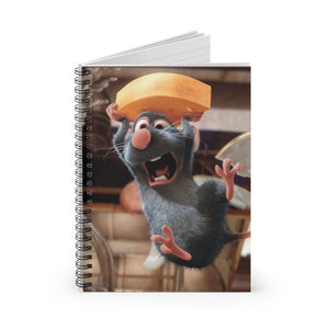 Ratatouille Notebook Disney inspired Little Chef Cookbook Notes Spiral Notebook Ruled Line Gift for Mom and Friends Back to School Supplies