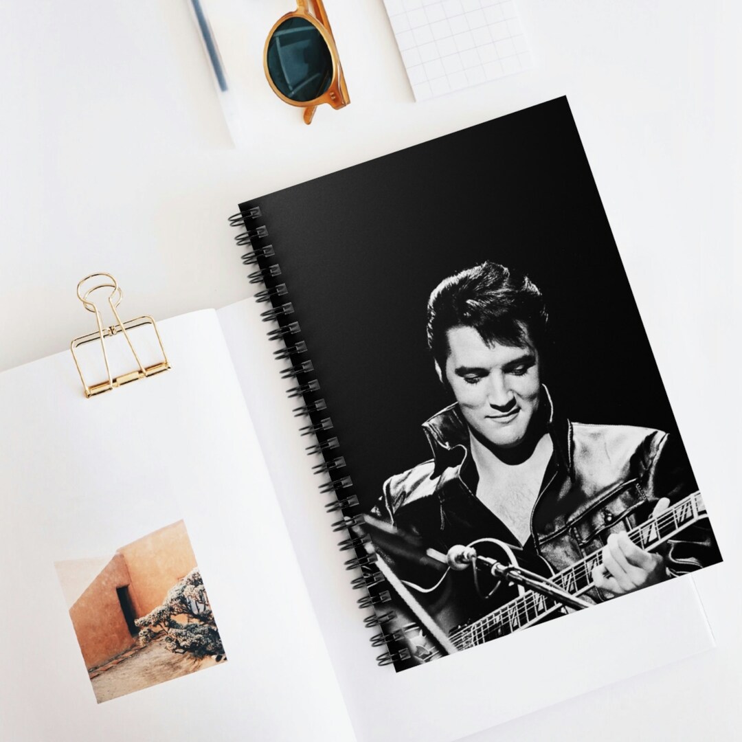 Elvis Presley the King of Rock N Roll With Guitar Spiral - Etsy