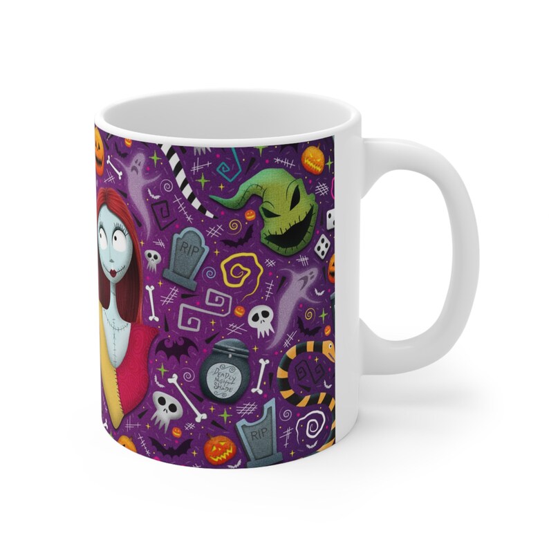Disney The Night Before Christmas 11oz Mug Halloween mug Jack Skellington and Sally image 4