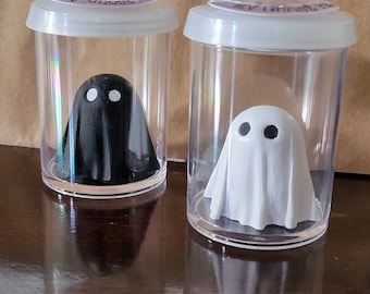 Ghosts Pet Desk in a Jar,  Adopt a Ghost, Gift for Ghost Souls , Dark Spirits, Ghost Keychain, Certificate of Adoption , Personalization