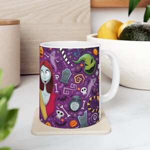 Disney The Night Before Christmas 11oz Mug Halloween mug Jack Skellington and Sally image 7
