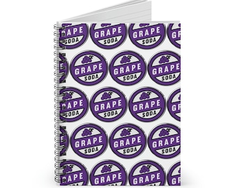 Disney UP Grape Soda Ellie Badge Spiral Notebook Pattern Illustration Custom Ruled Line