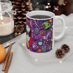Disney The Night Before Christmas 11oz Mug Halloween mug Jack Skellington and Sally image 5