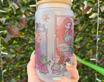 Cute Princess Glass Tumbler