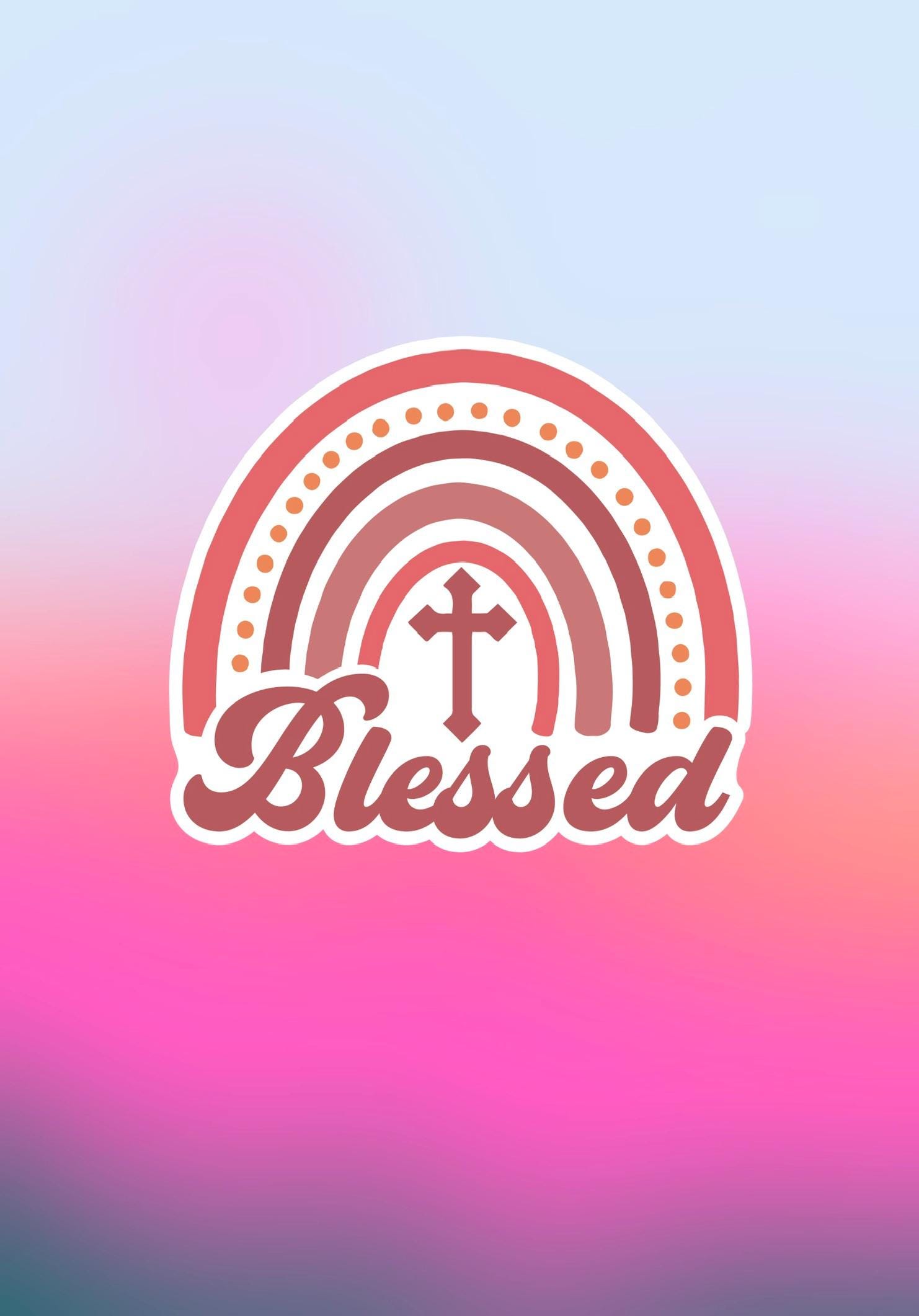 Blessed Sticker - Etsy
