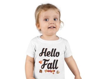 Hello Fall, T-shirt T-ler, Toddler Squirrel Shirt, Fall Shirt, Autumn Shirt, Fall T- Shirt, Matching Shirt, Thanksgiving Shirt