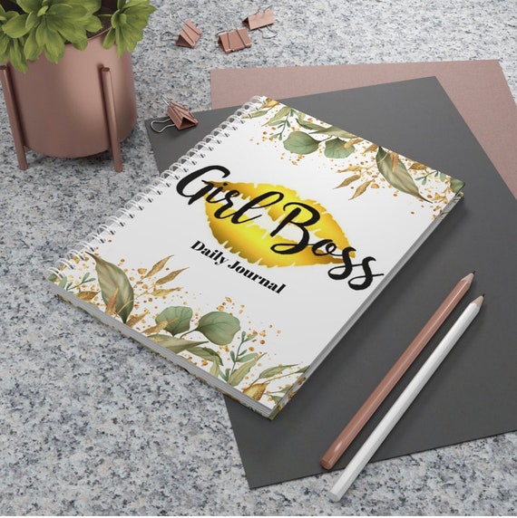 Girl Boss Daily Journal Boss Lady Notebook Woman Etsy