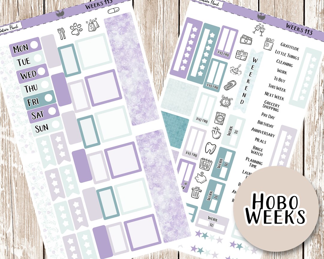 The Viscountess Hobonichi Weeks Planner Sticker Kit Hobo Weeks Kit ...