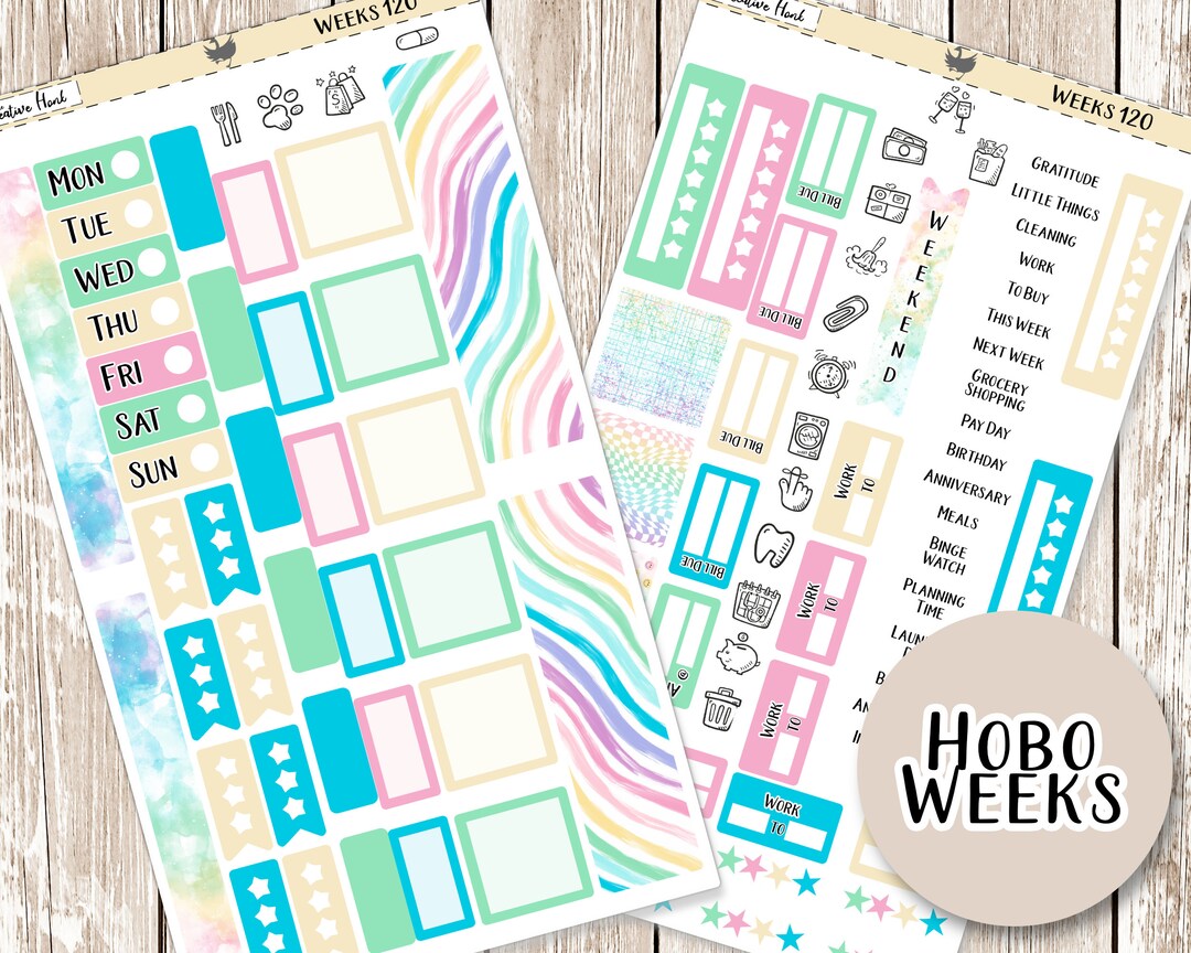 Pride Hobonichi Weeks Planner Sticker Kit Hobo Weeks Kit Rainbow LGBTQ ...