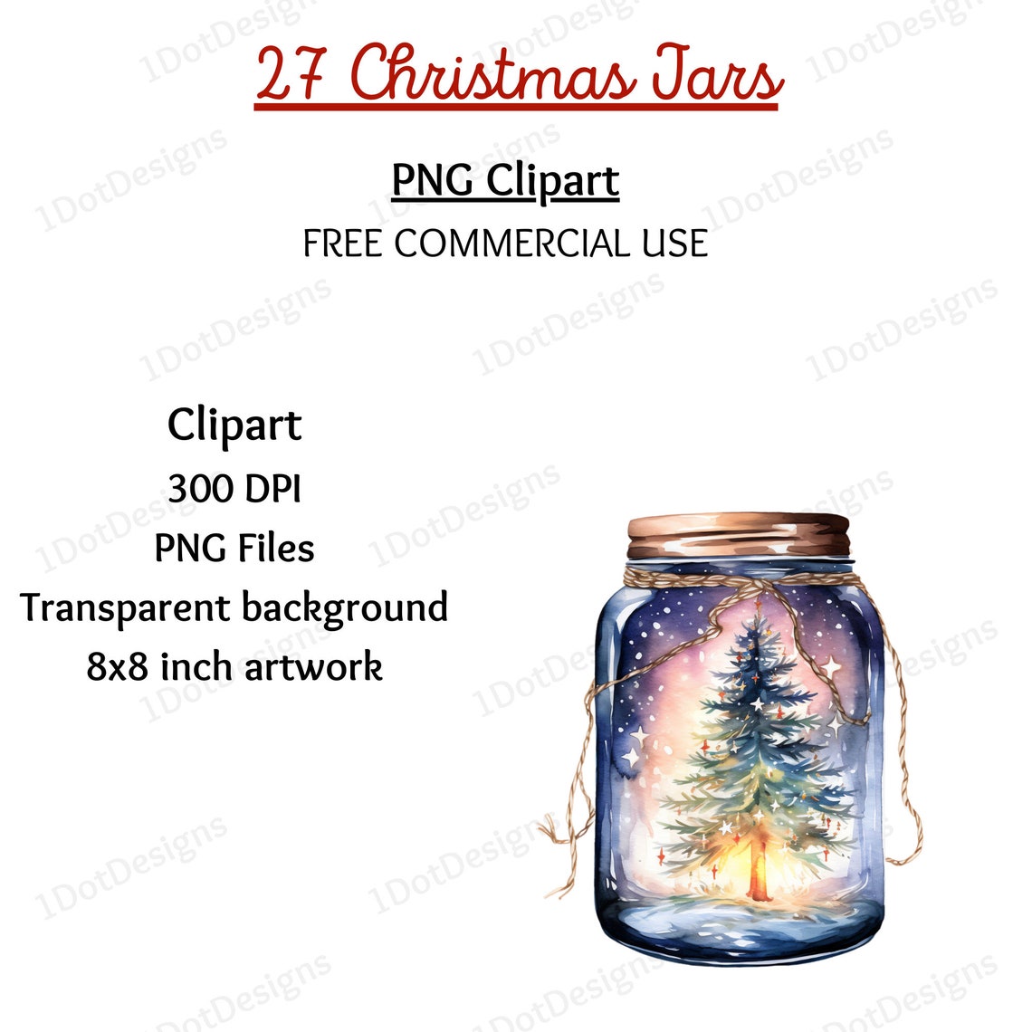 Christmas Jar Clipart Bundle Christmas PNG Christmas - Etsy UK