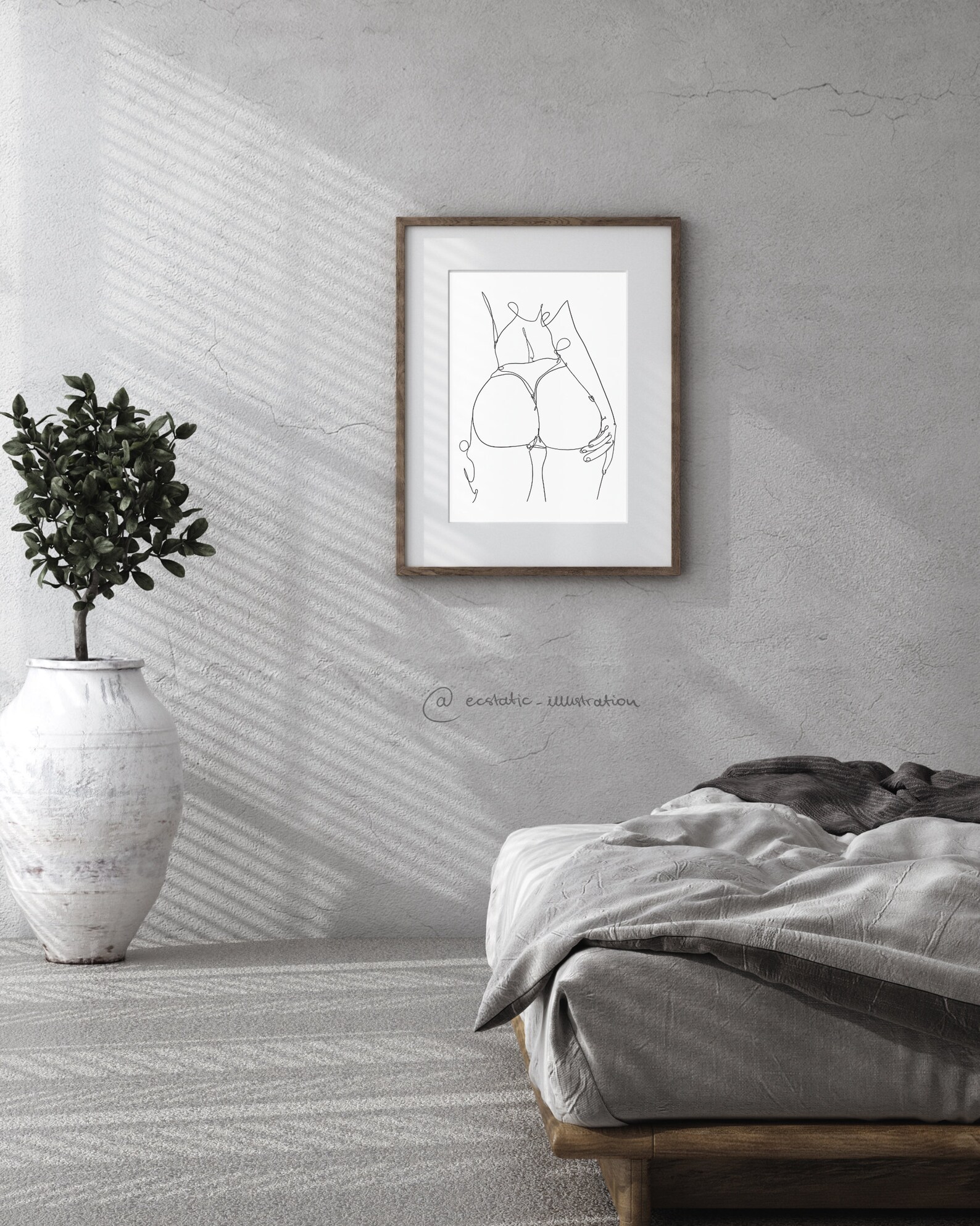 Self Love Feminist Line Art Nude Butt Poster Represents The Beauty Of 