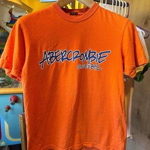 Vintage Y2K era Abercrombie and Fitch orange shirt